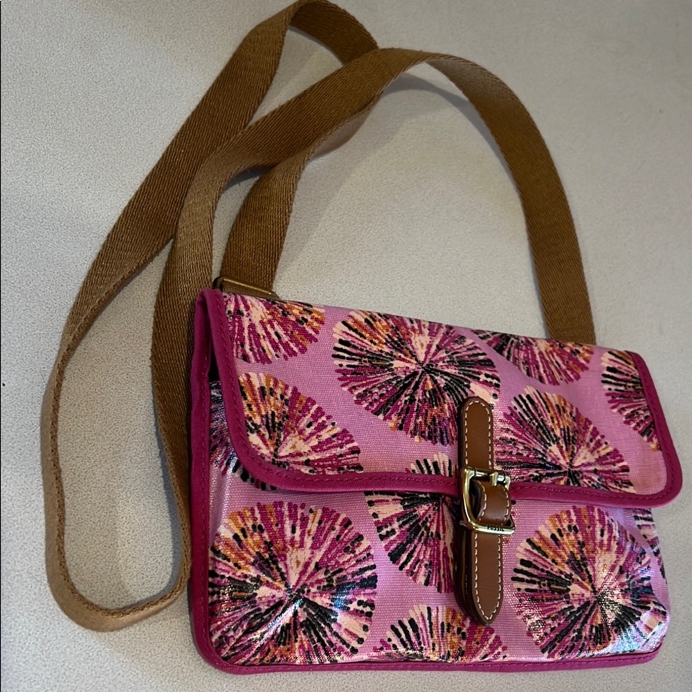 Fossil Pink Patterned Women's Bag